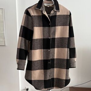 BB Dakota Black and Tan Plaid Jacket